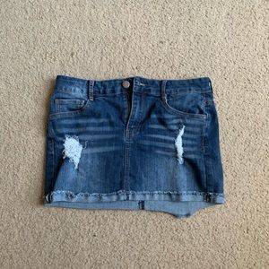 vintage denim mini skirt